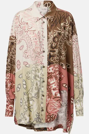 The Attico Oversize-Hemd Bandana aus Musselin