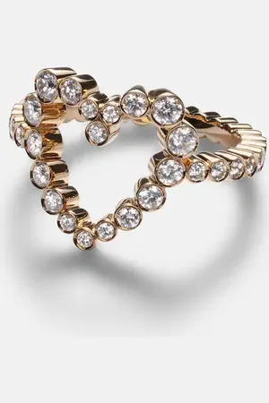 SOPHIE BILLE BRAHE Ring Ensemble Coeur aus 18kt Gelbgold mit Diamanten