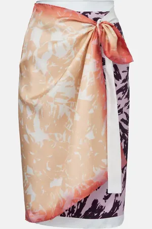 DRIES VAN NOTEN Bedruckter Wickelrock aus Seide