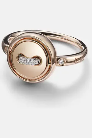 Pomellato Ring Pom Pom Dot aus 18kt Rosé mit Diamanten und Türkis