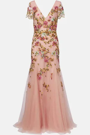 Costarellos Bestickte Robe Polina aus Tüll