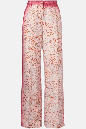 DRIES VAN NOTEN Bedruckte Hose aus Seide