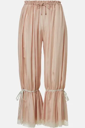 Chloé Chloé Cropped-Hose aus Seide mit Spitze
