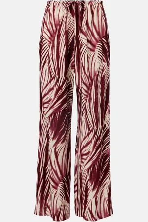 DRIES VAN NOTEN Bedruckte Hose aus Crêpe