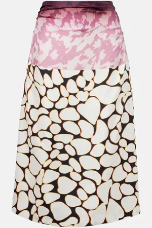 DRIES VAN NOTEN Bedruckter Midirock aus Seide