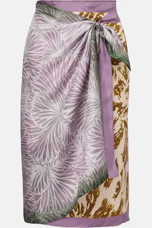 DRIES VAN NOTEN Bedruckter Wickelrock Scarfy aus Seide