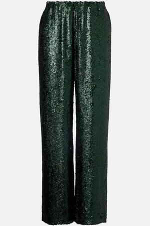 DRIES VAN NOTEN Gerade Hose mit Pailletten