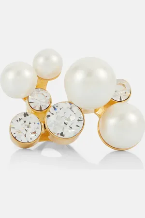 DRIES VAN NOTEN Ring mit Kristallen und Zierperlen