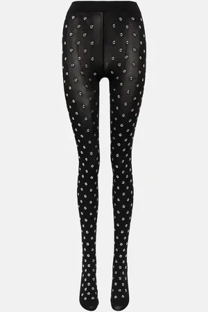 Alaïa Alaïa Verzierte High-Rise Strumpfhose