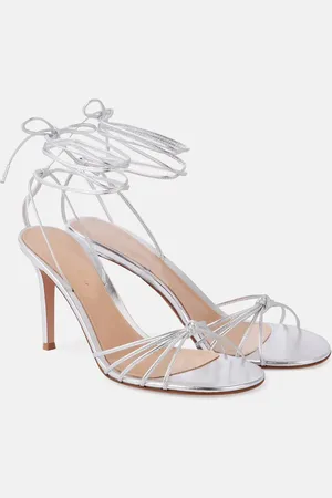Gianvito Rossi Sandalen aus Metallic-Leder