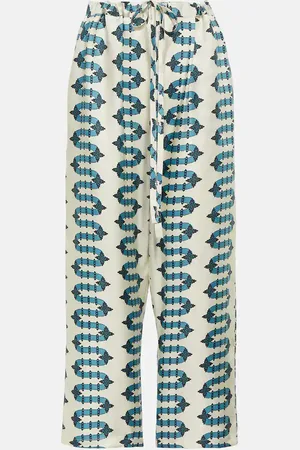 La DoubleJ Gerade Hose aus Seide