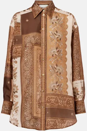 ZIMMERMANN Hemd Lucky Bandana aus Seidensatin