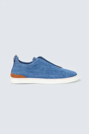 Ermenegildo Zegna Sneakers Triple Stitch aus Denim