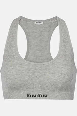 Miu Miu Sport-BH aus einem Baumwollgemisch