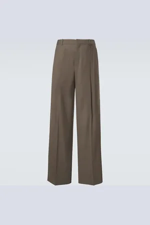 Saint Laurent Weite Hose aus Wolle