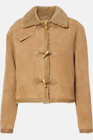NILI LOTAN Jacke Benoite aus Veloursleder mit Shearling