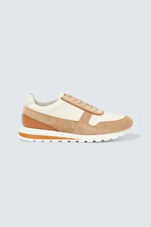 Brunello Cucinelli Sneakers aus Leder und Veloursleder