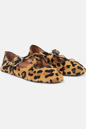 Alaïa Alaïa Bedruckte Ballerinas aus Kalbshaar