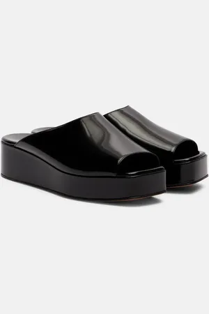 The Row Plateau-Pantoletten Emi aus Lackleder