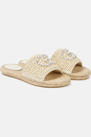 Gucci Verzierte Espadrille-Pantoletten Interlocking G