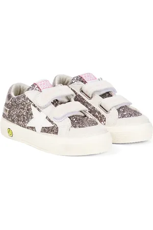 Golden Goose Sneakers May School aus Veloursleder mit Glitter