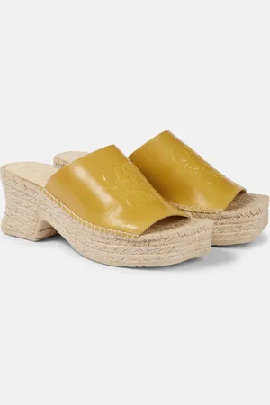Loewe Espadrille-Pantoletten Petal Anagram aus Leder