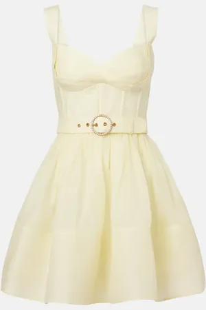 ZIMMERMANN Minikleid Dawning aus Leinen und Seide