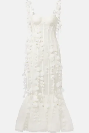 ZIMMERMANN Robe Dawning aus Leinen und Seide
