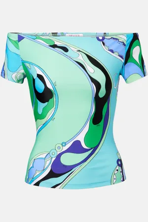 Puccini Off-Shoulder-Top Orchidee