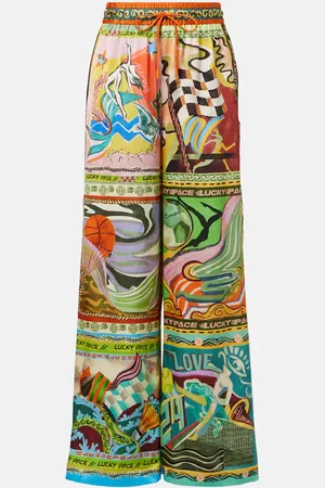 ALÉMAIS Alémais Palazzo-Hose Lucky Pace aus Seide