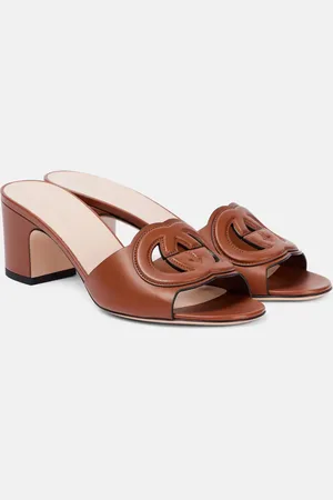 Gucci Pantoletten Interlocking G aus Leder