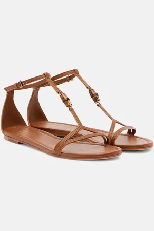Gucci Sandalen Bamboo aus Leder
