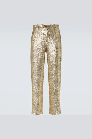 DRIES VAN NOTEN Gerade Hose mit Pailletten