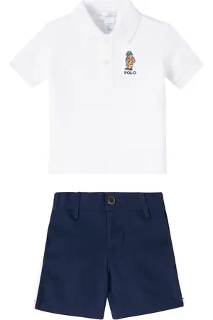 Ralph Lauren Baby Set Polo Bear aus Polohemd und Shorts