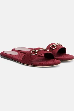 Gucci Pantoletten Horsebit GG aus Canvas