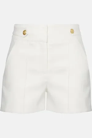 VERONICA BEARD High-Rise Shorts Runo aus einem Leinengemisch