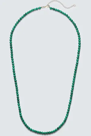 Mateo Halskette aus Malachit mit 14kt Gelbgold