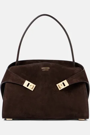 Salvatore Ferragamo Schultertasche Hug Medium aus Veloursleder