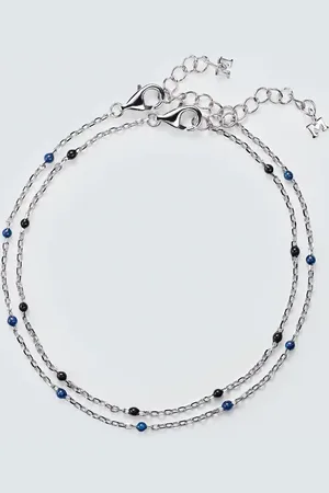 Mateo Set aus zwei Armbändern aus Sterlingsilber mit Emaille