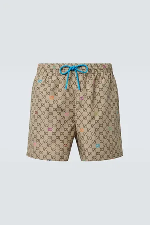 Gucci Bedruckte Badeshorts GG aus Popeline