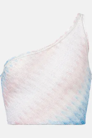 Missoni One-Shoulder-Top Wave aus Häkelstrick
