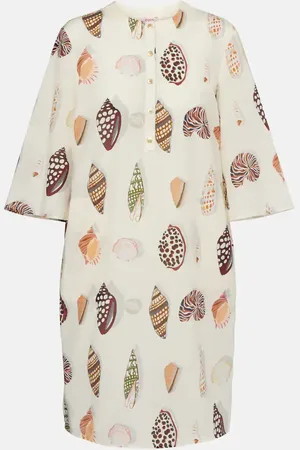 ERES Minikleid Creme aus Baumwolle und Seide
