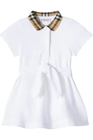 Burberry Baby Polokleid Burberry Check aus Baumwolle