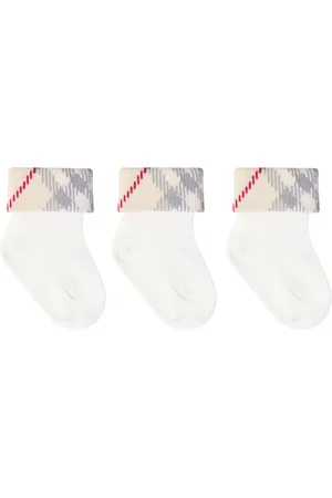 Burberry Baby Set aus drei Paar Socken