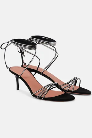 Amina Muaddi Sandalen Lori 60 aus Veloursleder