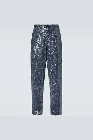 DRIES VAN NOTEN Gerade Hose mit Pailletten