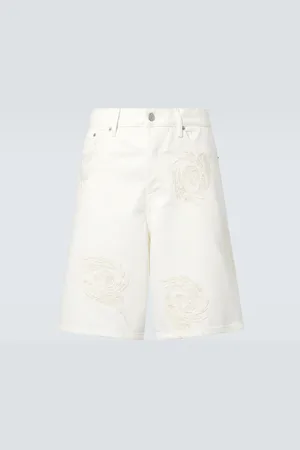 DRIES VAN NOTEN Bestickte Bermuda-Shorts aus Denim