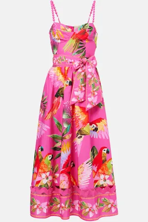 Farm Rio Bedrucktes Midikleid aus Baumwolle