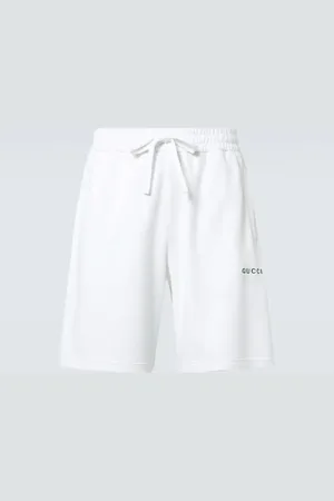 Gucci Shorts Webstripe aus Baumwoll-Jersey
