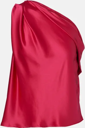 The Sei One-Shoulder-Top aus Seidensatin